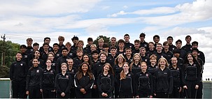 The Ephrata Tigers cross country team gathers for a group photo ahead of their 2026 season.