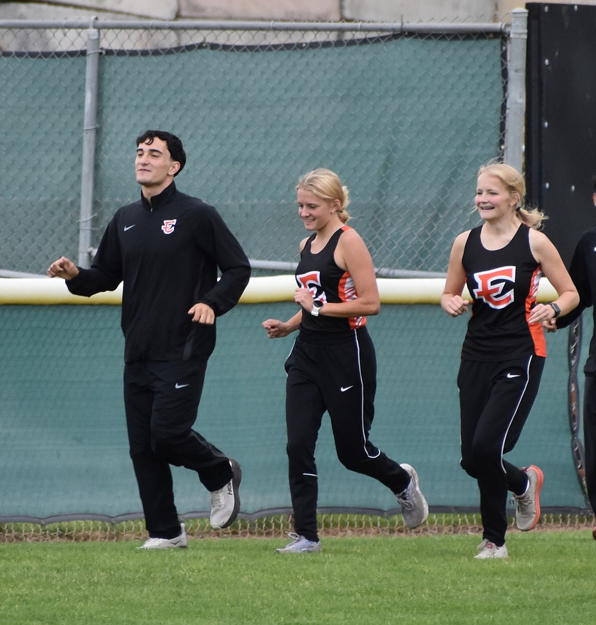 Ephrata cross country runners take a lap around the Johnson-O'Brien baseball field during an afternoon practice.