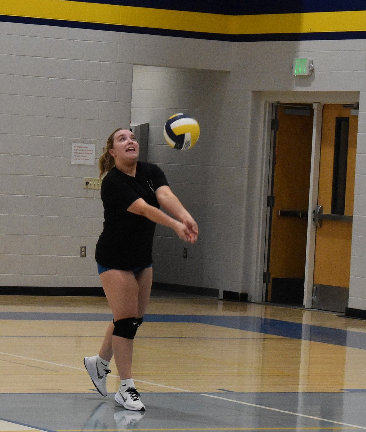 Wilson Creek junior Keely Cook connects with the volleyball to send it over the net during practice early in the season.