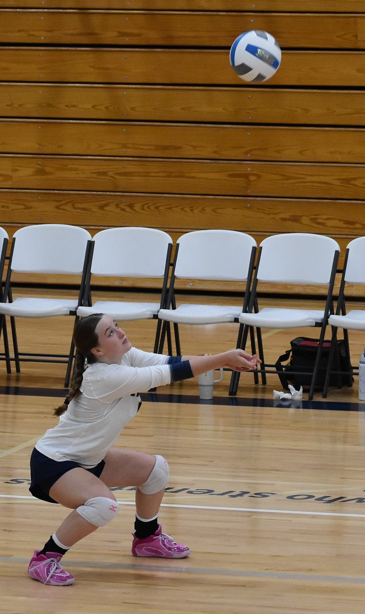 MLCA’s Vesta Koethke keeps her eyes on the ball as she responds to a hit from her Wilson Creek opponents.