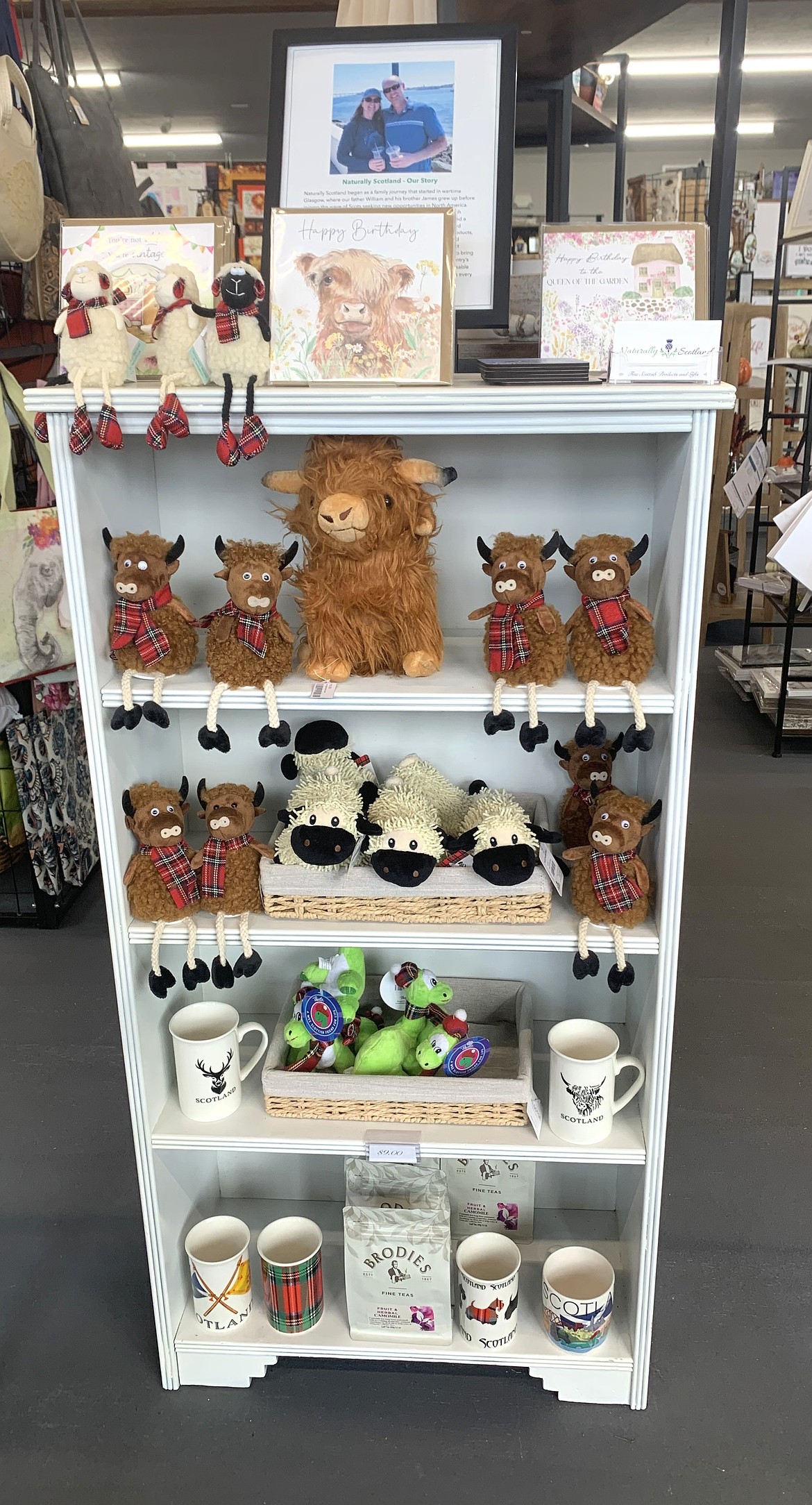 Assorted items for sale at Naturally Scotland.