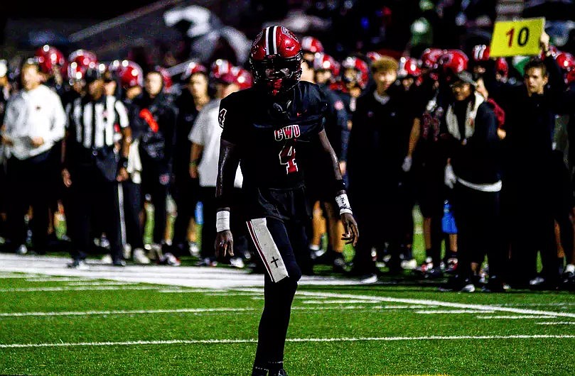 Kam Watkins-Hunter from the Wildcats eyes down the opposing offense last week. CWU will face Western Oregon this weekend.