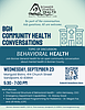 BGH hosting talk on behavioral health