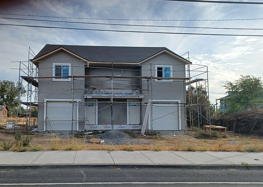 A building under construction in Moses Lake.