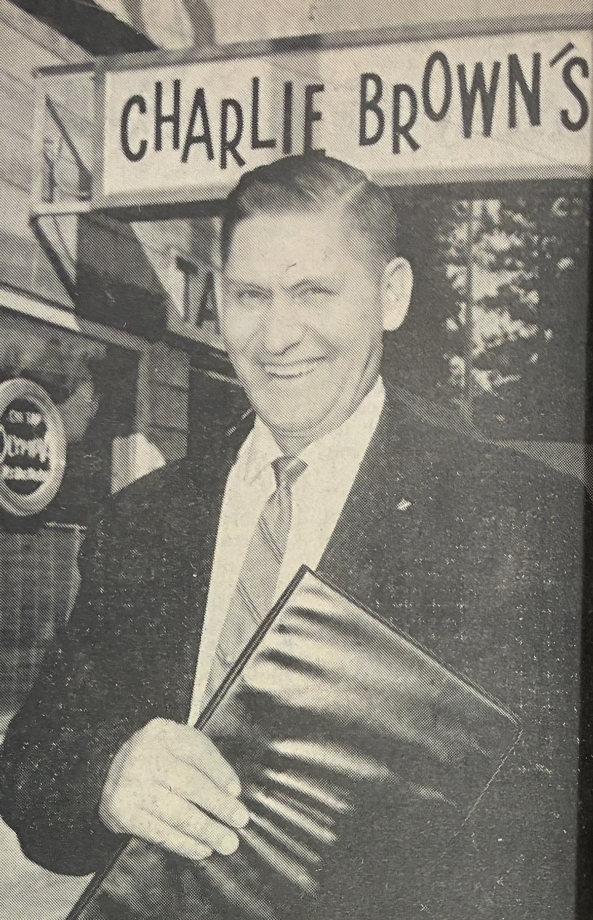 In 1966, Charles “Charlie Brown” Miller is shown outside his bar in the Fort Grounds.