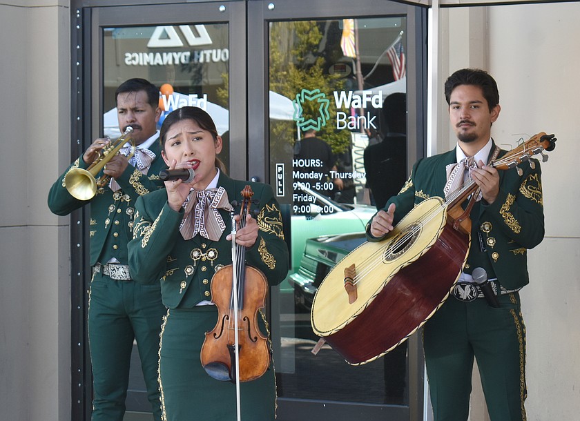 Ayanna Ramirez sings with Mariachi Noroeste Saturday at UMANI, Moses Lake’s festival celebrating Hispanic cultures from all over.