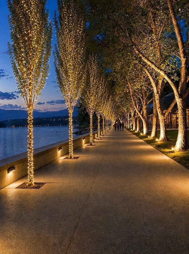 An AI-generated concept picture depicting what the City Park waterfront promenade area could look like if a proposed revitalization project comes to fruition.