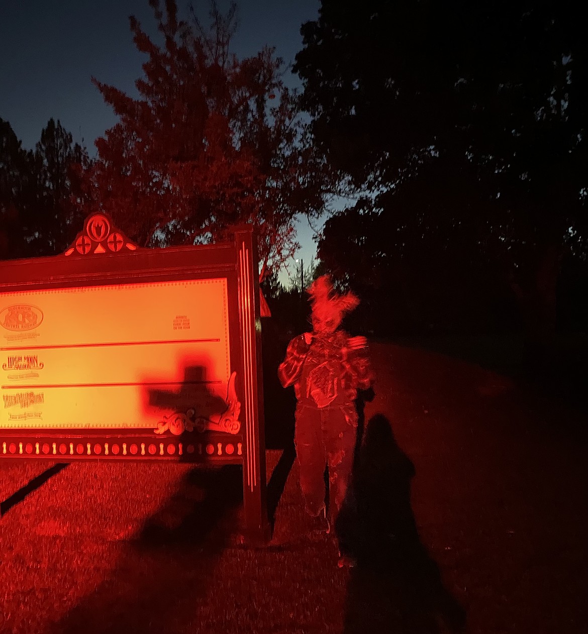 Scarywood cast member on opening night.