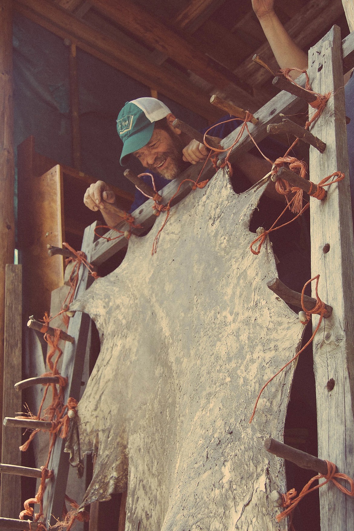 Jim Croft prepares his materials.