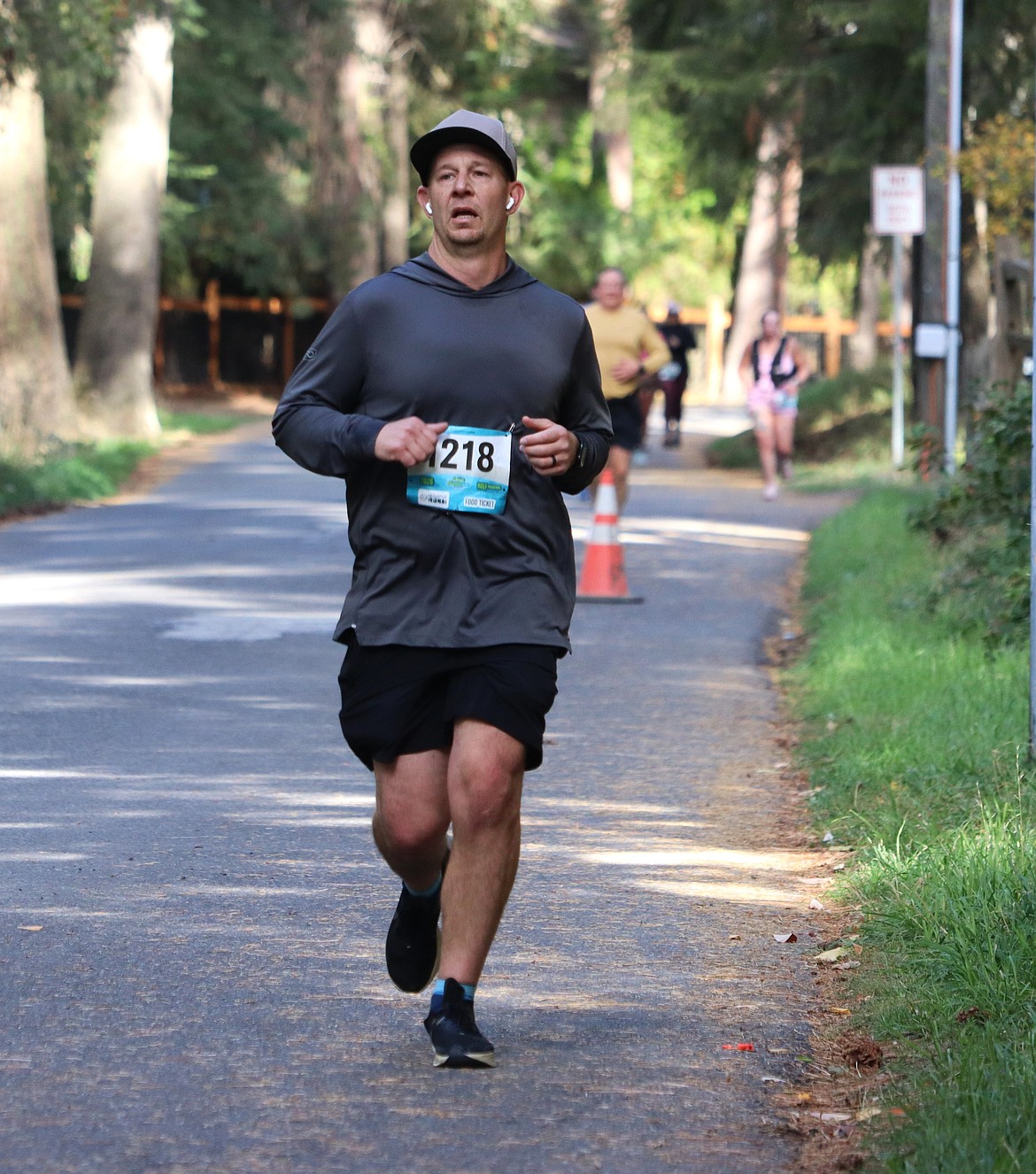 Travis Anderson of Post Falls competes in the Hayden lake half marathon Saturday.