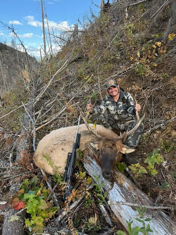 Brett Davis shared this photo in a Facebook post by the Daily Bee, highlighting his wife’s success on opening day, Oct. 10. calling on hunters to share their harvest photos. Tami Davis landed the shot from 360 yards away.