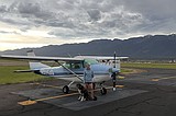 View from above:  Pilot coordinates firefighting efforts from the sky