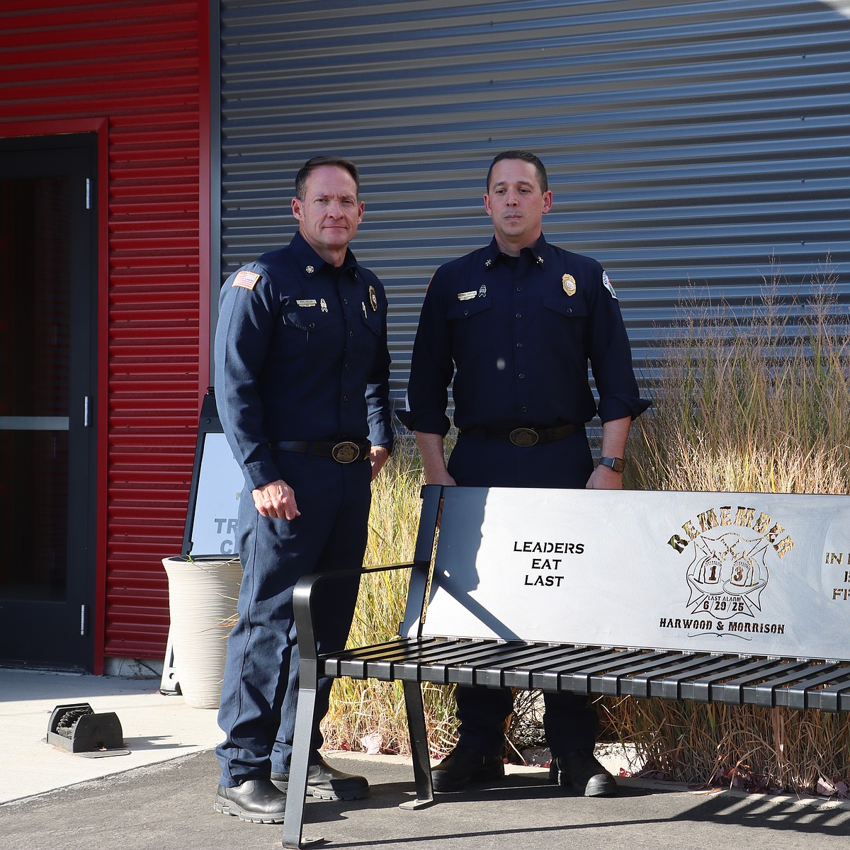 Bench dedicated at KCFR training center to fallen firefighter | Coeur d ...