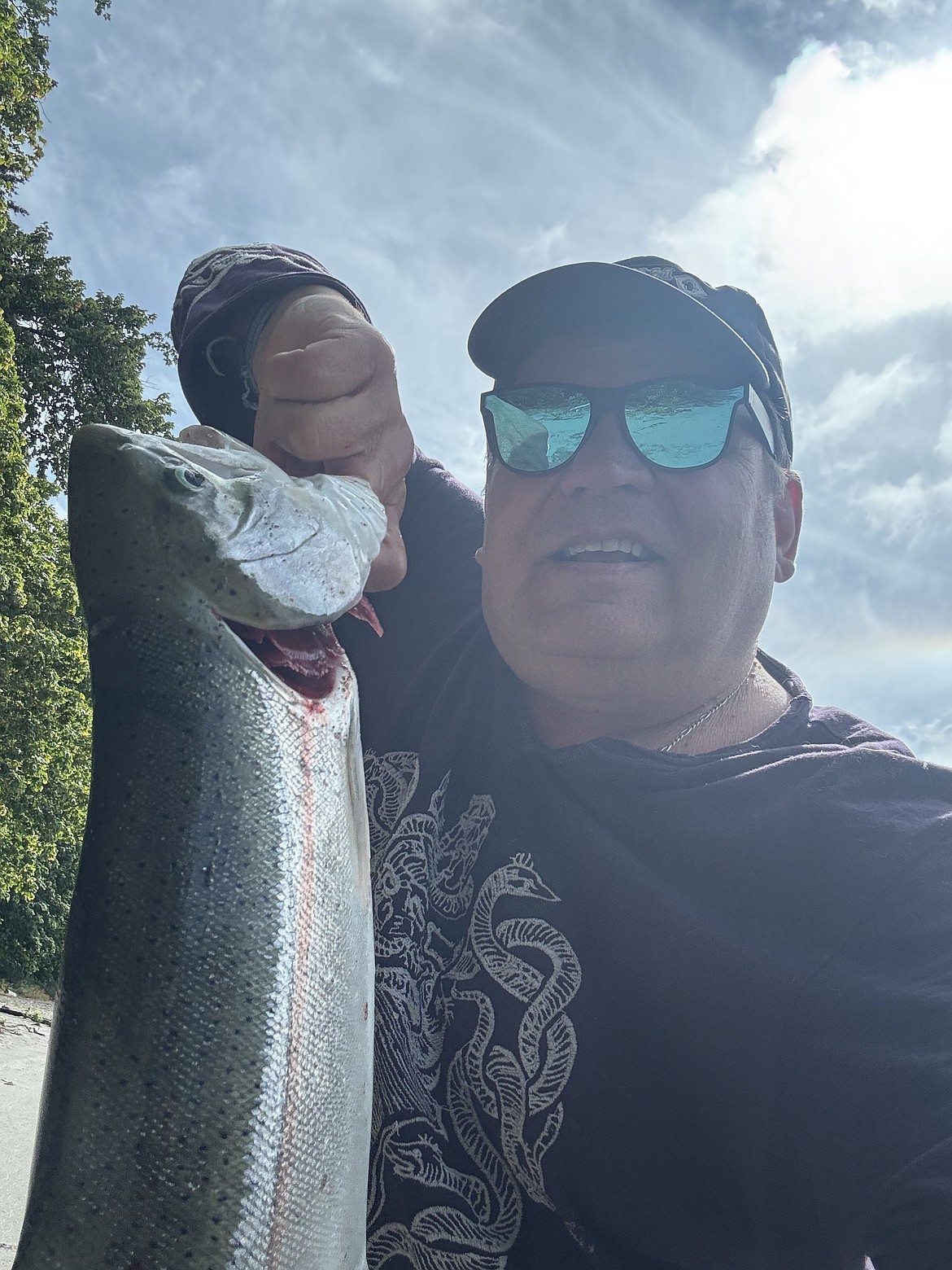 Coeur d’Alene TV Production Manager Mike Dziak fishing.