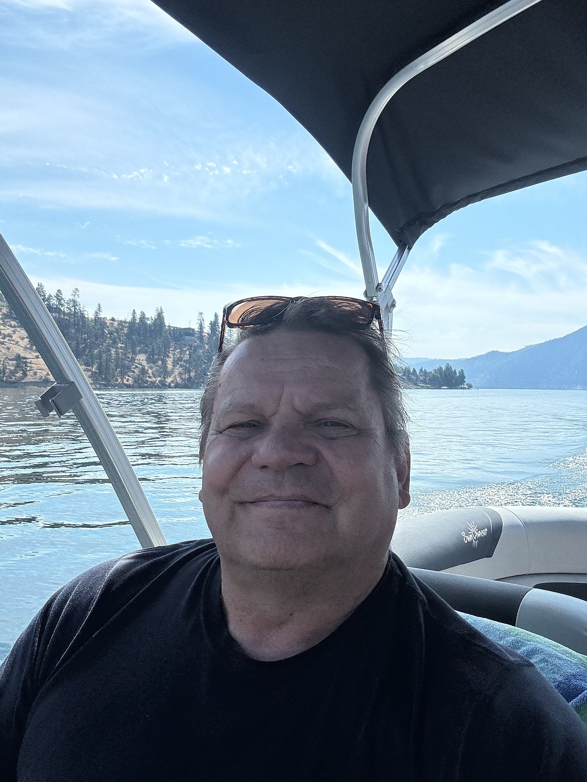 Mike Dziak enjoys the lake.