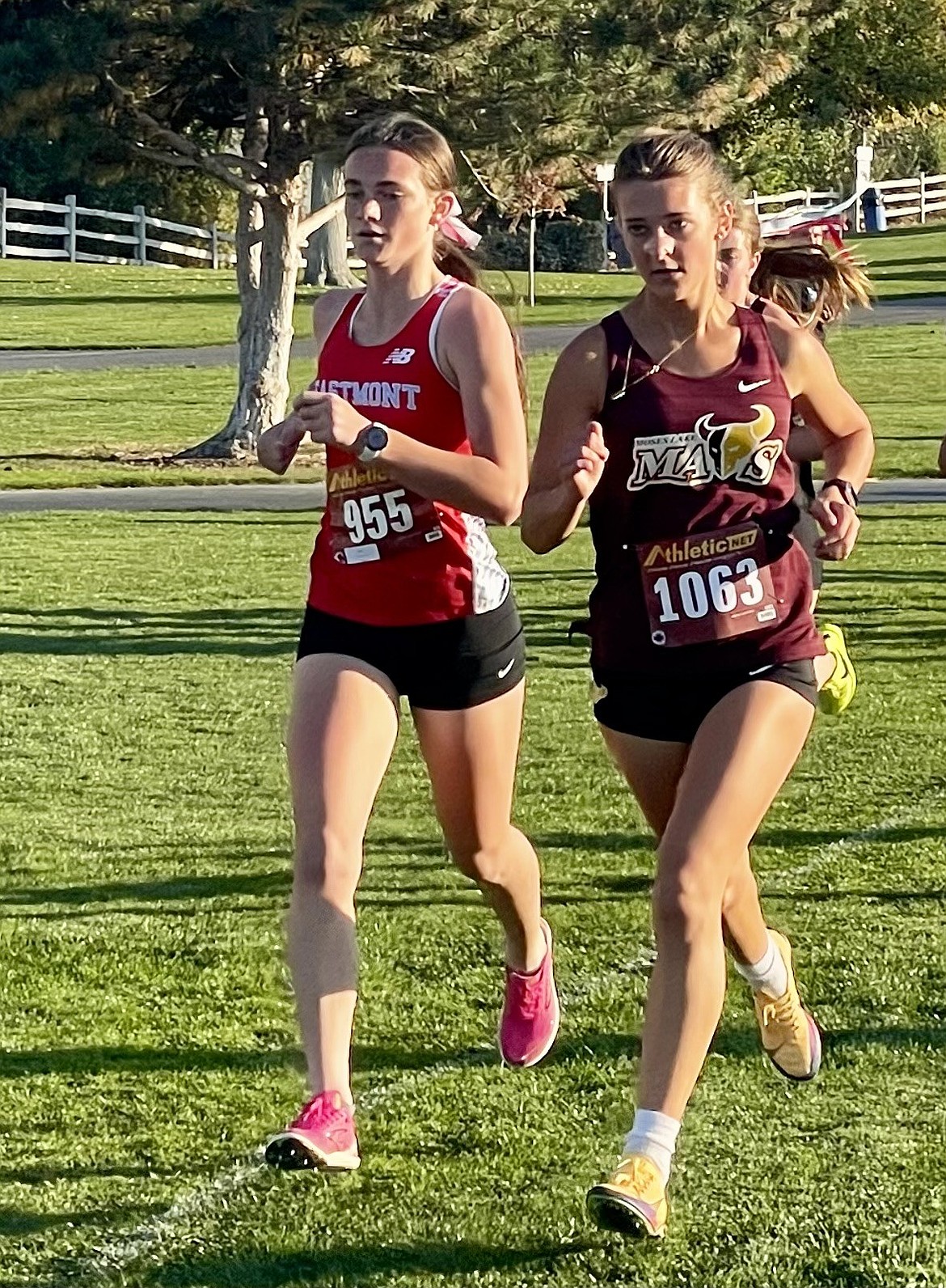 MLHS athlete Kaytlyn Russell works to finish strong in the Wenatchee meet Tuesday evening.