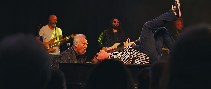 The father-and-son duo of Terry and Nick Davies will perform a a high-octane show at the Wallenstien Theater Thursday.