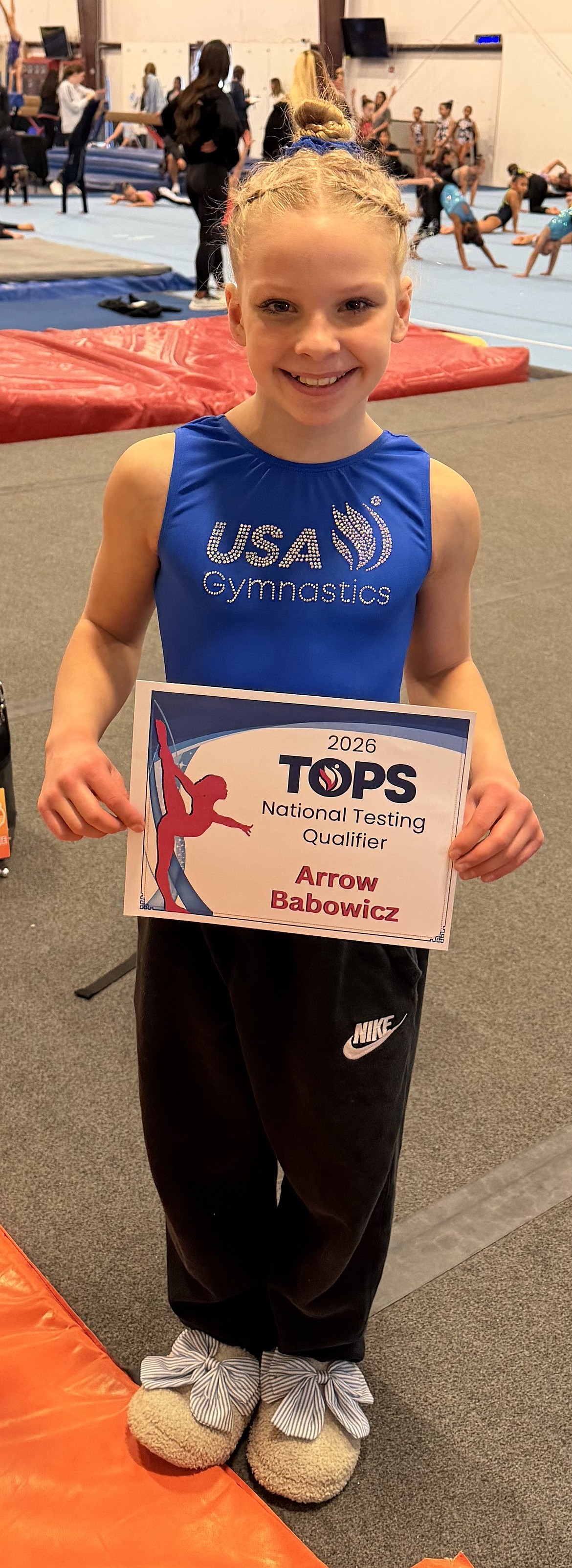 Courtesy photo
Avant Coeur 10-year-old Level 7 Arrow Babowicz, who competed against athletes all over the country at the National Tops Testing in Missouri on Oct. 24.