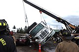 Local fire departments practice with specialized rotator