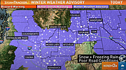 Snow and freezing rain are expected as a Winter Weather Advisory goes into effect for the Inland Northwest.